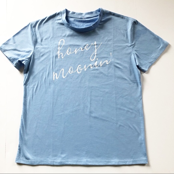 Honeymooning’ Women’s XL Azure Blue T-Shirt Perfect Honeymoon Attire - Picture 2 of 9